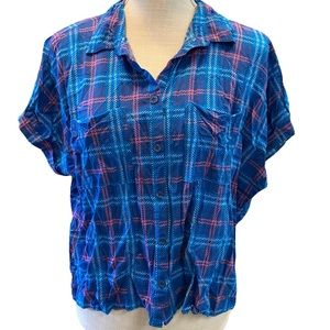 LulaRoe Plaid Button Down Top